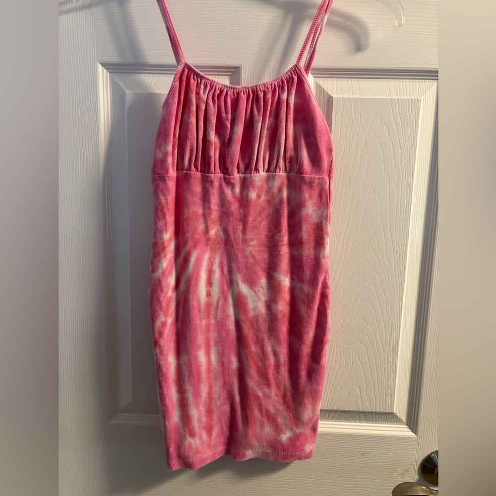 Forever 21 pink & white tie-dye dress
